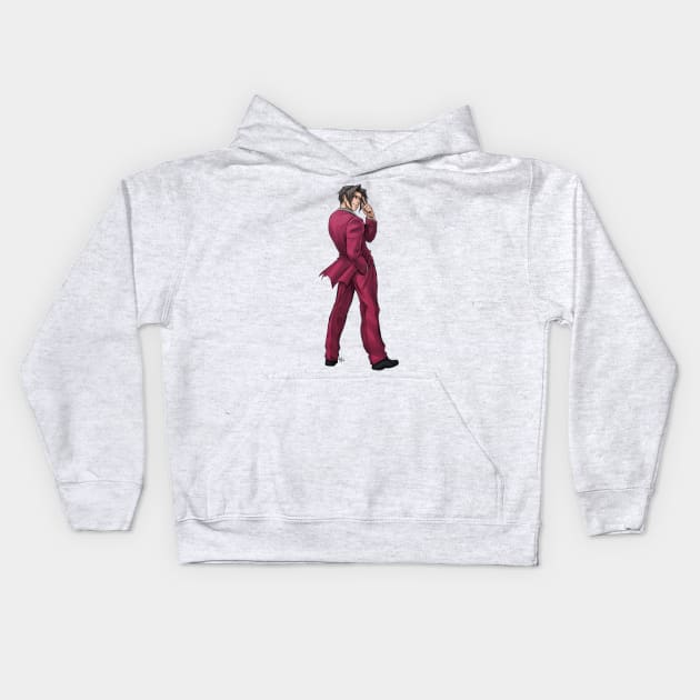 Miles Edgeworth Investigations Kids Hoodie by CandaceAprilLee